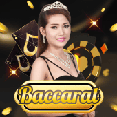 Baccarat A live game tile artwork with baccarat table