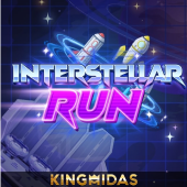 Interstellar Run game tile artwork with space runner