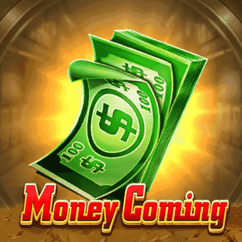 Money Coming game tile artwork with falling cash